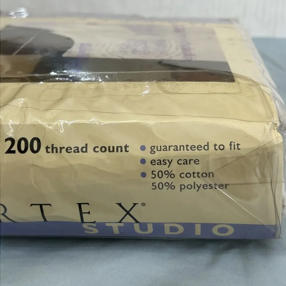 Vintage Twin Martex Studio Sheet Set New Old Stock Made in USA 200 Thread Count